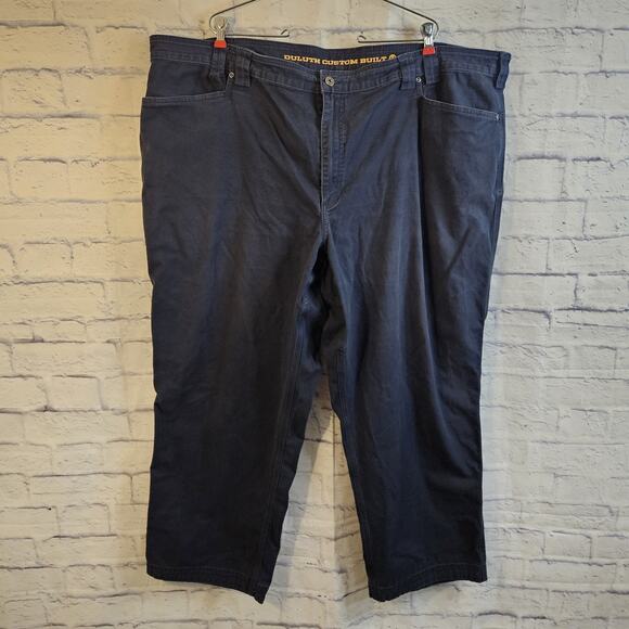 Duluth Trading Co. Pants Mens 50x31 Navy Blue Custom Built Work Workwear - Picture 1 of 5